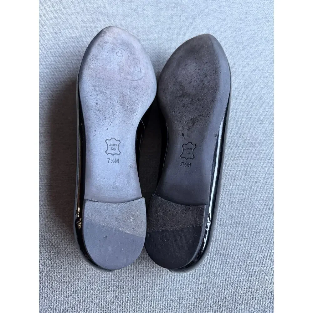 TORY BURCH Chandra Patent Loafer Black Women's 7.5 Preppy
